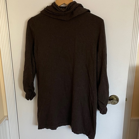 Tribal Dark Brown Ruffled Cardigan - Picture 7 of 7